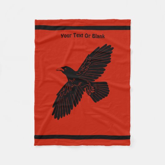 赤に割る フリースブランケット (正面)