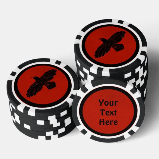 赤に割る ポーカーチップ (積み重ね)