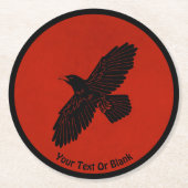 赤に割る ラウンドペーパーコースター (正面)