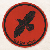 赤に割る ラウンドペーパーコースター (正面)