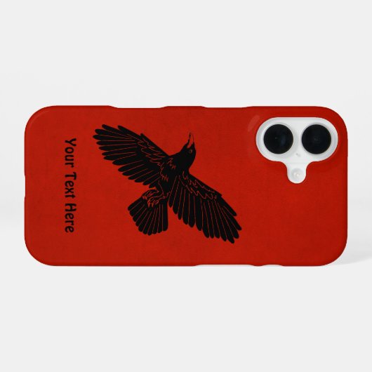 赤に割る iPhone 16ケース (裏面横)