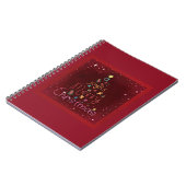 赤に対する楽しい聖降誕祭の挨拶 ノートブック (左側)