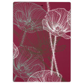 赤に手描きのケシ クリップボード (裏面)