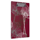 赤に手描きのケシ クリップボード (右)