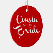 赤に白い花嫁のいとこ セラミックオーナメント (右)