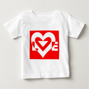 赤に白を愛 ベビーTシャツ