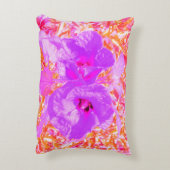 赤に紫とホットピンクの梅熱狂するハイビスカス アクセントクッション (裏面(縦))