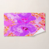 赤に紫とホットピンクの梅熱狂するハイビスカス ハンドタオル (ハンドタオル)