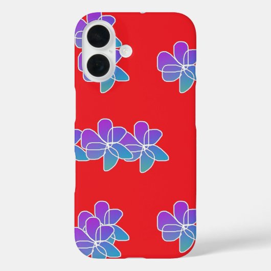 赤に紫の花 Case-Mate iPhoneケース (裏面)