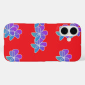 赤に紫の花 Case-Mate iPhoneケース (裏面 (横))