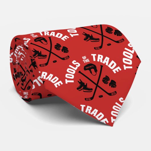 赤に関する取引のホッケーツール ネクタイ (ロール)