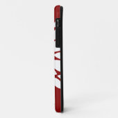 赤のかわいらしい白い花の花弁の芸術 Case-Mate iPhoneケース (裏面/左)