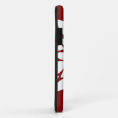 赤のかわいらしい白い花の花弁の芸術 Case-Mate iPhoneケース (裏面/右)