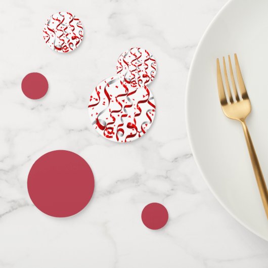 赤のぼり50th誕生日パーティー コンフェッティ (グループ)