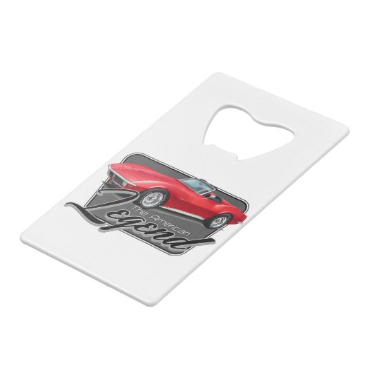 赤のアメリカの伝説 クレジットカード栓抜き (正面アングル)