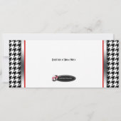 赤のア千鳥格子のクセントブライダルシャワー招待状 招待状 (裏面)