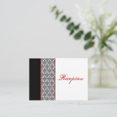 赤のエンクロージャカード付き白黒のダマスク エンクロージャーカード (スタンド正面)