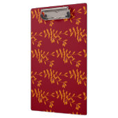 赤のオレンジ葉色のシルエットブランチ クリップボード (左)