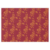 赤のオレンジ葉色のシルエットブランチ テーブルクロス (正面(横))