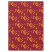 赤のオレンジ葉色のシルエットブランチ テーブルクロス (正面)