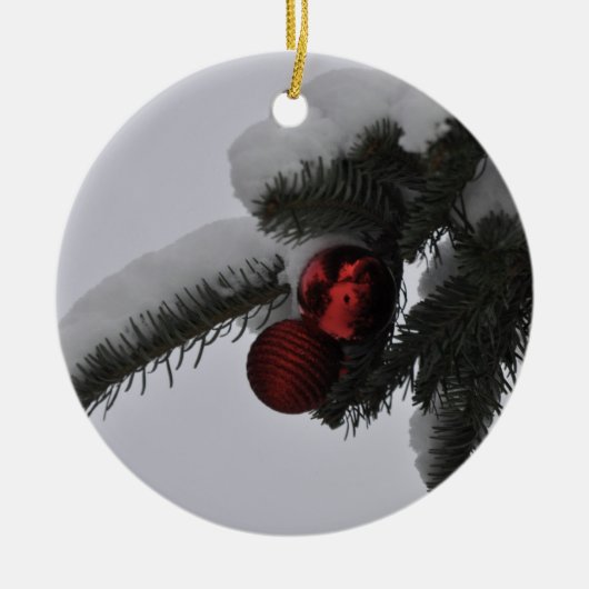 赤のオーナメント2 セラミックオーナメント (正面)