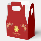 赤のオ中国のレ結婚ンジのフローラの二重の幸福 フェイバーボックス (オープン)