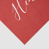 赤のカスタムの白いスクリプト 薄葉紙 (詳細)