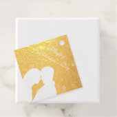 赤のカップルのシルエット フェイバータグ (箱)