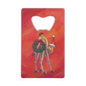 赤のカメルクリスマス クレジットカード栓抜き (裏面)