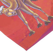 赤のカメルクリスマス ショートテーブルランナー (コーナー)