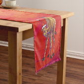 赤のカメルクリスマス ショートテーブルランナー (インサイチュ)