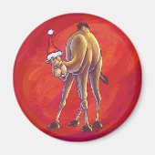 赤のカメルクリスマス マグネット (正面)