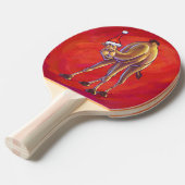 赤のカメルクリスマス 卓球ラケット (正面アングル)