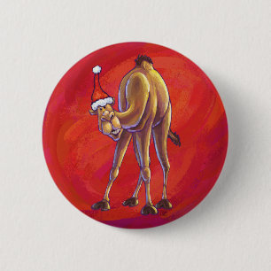 赤のカメルクリスマス 缶バッジ