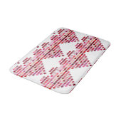 赤のカラーパレット、ハート型の赤い見本 バスマット (アングル)