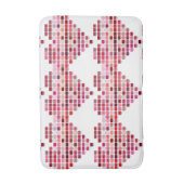 赤のカラーパレット、ハート型の赤い見本 バスマット (正面縦)