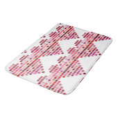 赤のカラーパレット、ハート型の赤い見本 バスマット (アングル)