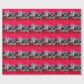 赤のクラリネット ラッピングペーパー (フラット)