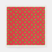 赤のクリスマスツリー スタンダードランチョンナプキン (正面)