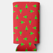 赤のクリスマスツリー スリム缶クーラー (裏面)