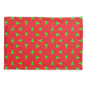 赤のクリスマスツリー 枕カバー (裏面)