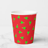 赤のクリスマスツリー 紙コップ (正面)
