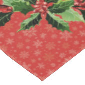 赤のクリスマストレイン テーブルクロス (アングル)