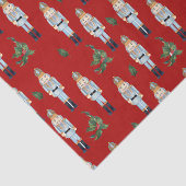 赤のクリスマスブルーナツクラッカー 薄葉紙 (詳細)