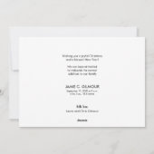 赤のクリスマスベビー誕生のお知らせありがとう シーズンカード (裏面)