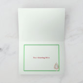 赤のクリスマス(幅の広い写真フレーム) シーズンカード (内部)