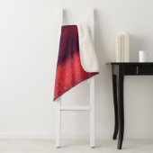 赤のグリッターヴィンテージライトの背景。デフォーカス シェルパブランケット (インサイチュ)