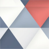 赤のグレーのシェードの三角形 シール (正面)