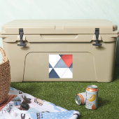 赤のグレーのシェードの三角形 シール (クーラー)