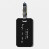 赤のグレーのストライプ ラゲッジタグ (裏面縦)